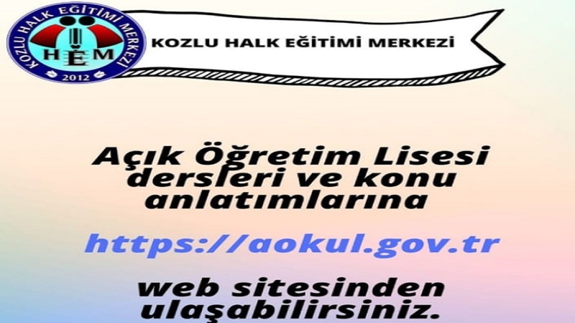 AÇIK ÖĞRETİM LİSESİ İLE İLGİLİ GÜNCEL DUYURULAR !!!